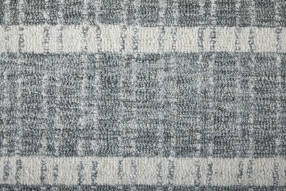 The Rug Corner Feizy Aberdeen Modern Stripes - Gray/White  Aberdeen Modern Stripes - Gray/White