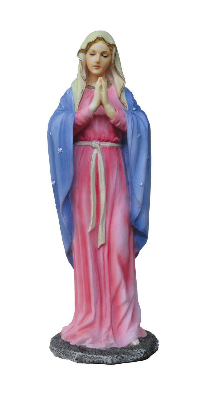 Adoring Virgin Statue in Color 8"