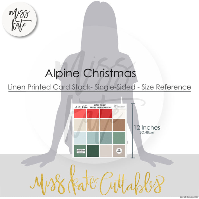 Alpine Village - Linen-Printed Smooth Cardstock Single-Sided Linen Printed