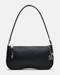 ANGEL Bag Black Top-Zipper Structured Shoulder Strap Handbag | Steve Madden