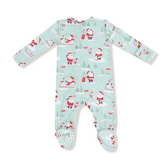 Angel Dear 2 Way Zipper Footie - Golfing Santa & Elves