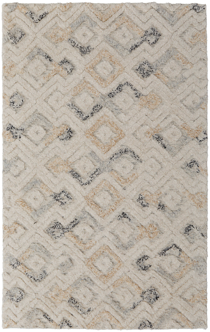 The Rug Corner Feizy Anica Transitional Moroccan - Ivory/Gray/Black