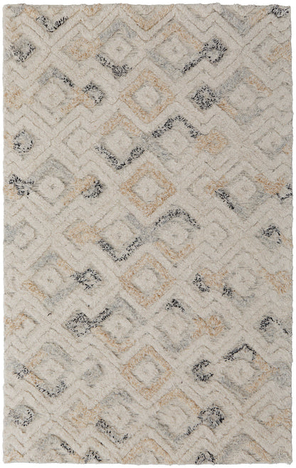 The Rug Corner Feizy Anica Transitional Moroccan - Ivory/Gray/Black