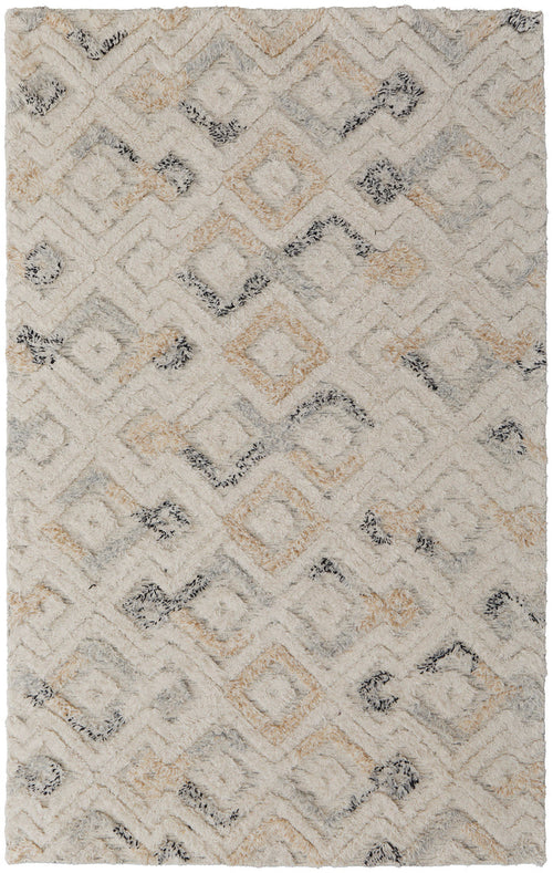 The Rug Corner Feizy Anica Transitional Moroccan - Ivory/Gray/Black