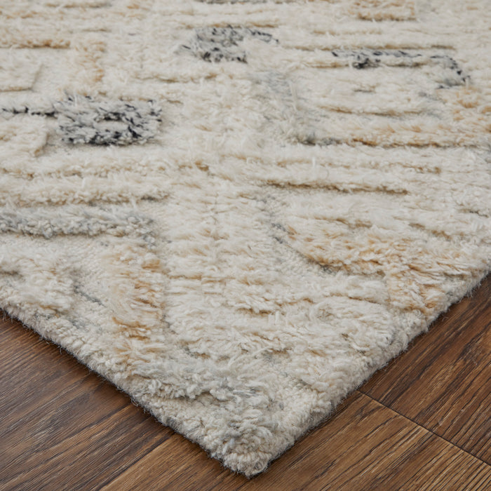 The Rug Corner Feizy Anica Transitional Moroccan - Ivory/Gray/Black