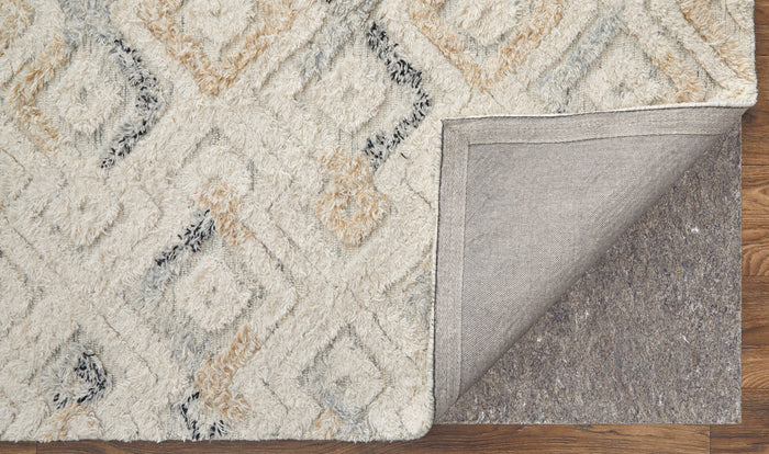 The Rug Corner Feizy Anica Transitional Moroccan - Ivory/Gray/Black