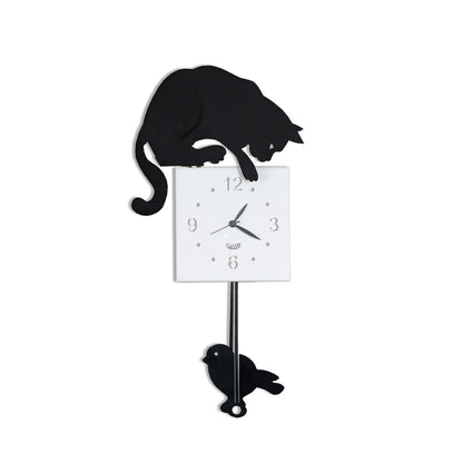 Arti e Mestieri Hunter Cat Pendulum Wall Clock - Made in Italy - Time for a Clock