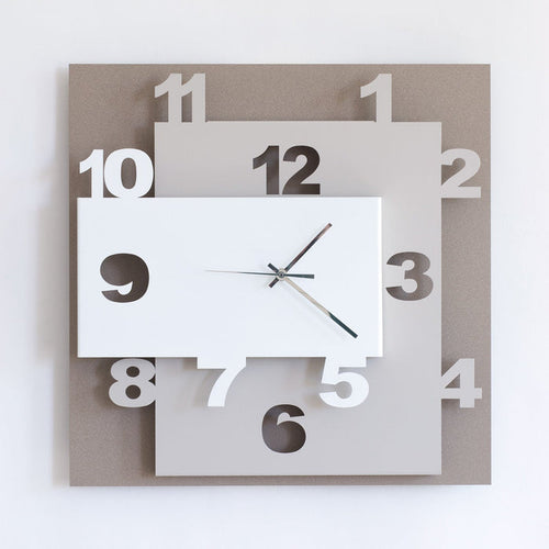Arti e Mestieri Ziggurat Square Wall Clock - Made in Italy - Time for a Clock