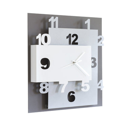 Arti e Mestieri Ziggurat Square Wall Clock - Made in Italy - Time for a Clock
