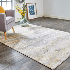 The Rug Corner Feizy Aura Modern Abstract - Gold/Gray/Ivory