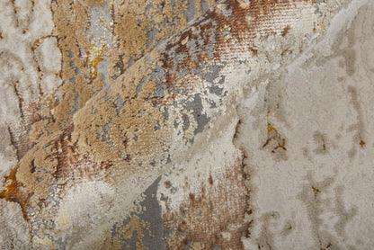 The Rug Corner Feizy Aura Modern Abstract - Ivory/Gold/Brown
