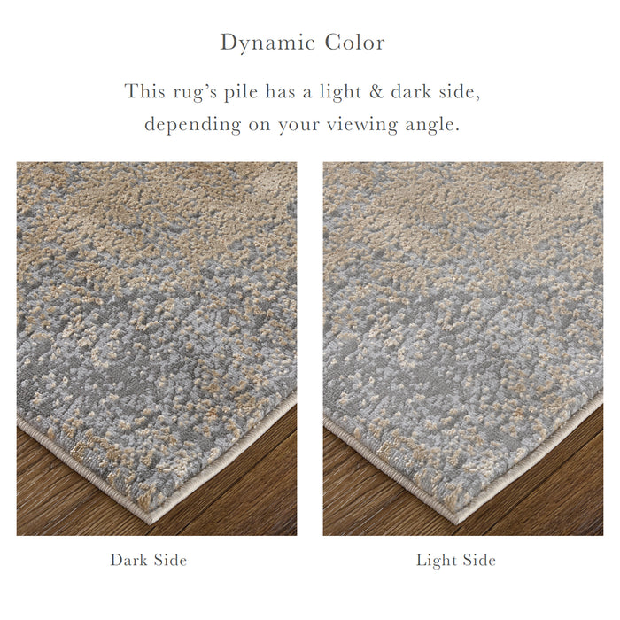 The Rug Corner Feizy Aura Modern Abstract - Ivory/Gold/Gray