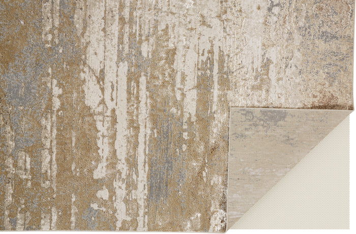 The Rug Corner Feizy Aura Modern Abstract - Ivory/Gold/Gray