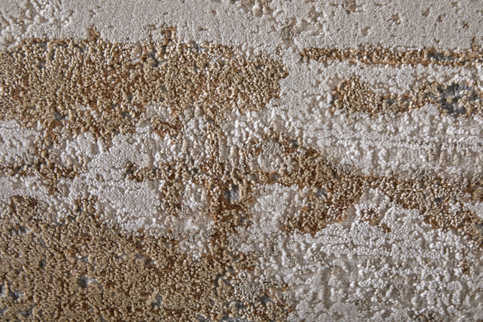 The Rug Corner Feizy Aura Modern Abstract - Ivory/Gold/Gray