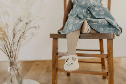 Baby & Toddler Lotus T-Strap Shoes | Milk  - Starry Knight Design