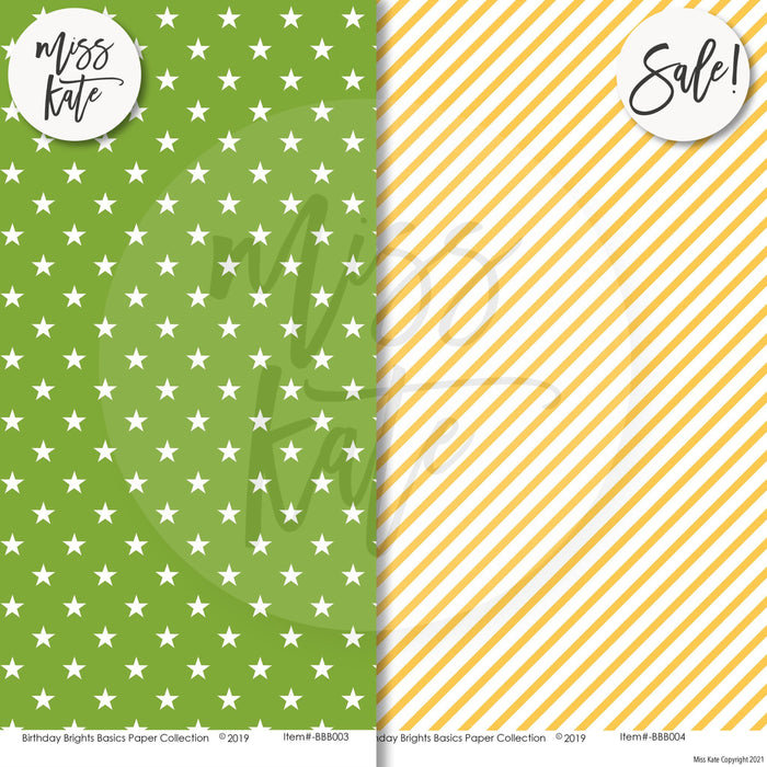 Birthday Brights Basics - Double-Sided Paper Pack 12X12 (Ds)