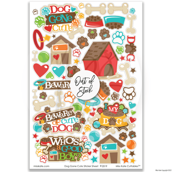 Bargain Bin - Dog Gone Cute Paper & Sticker Kit 12X12 (Ds)
