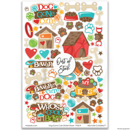 Bargain Bin - Dog Gone Cute Paper & Sticker Kit 12X12 (Ds)
