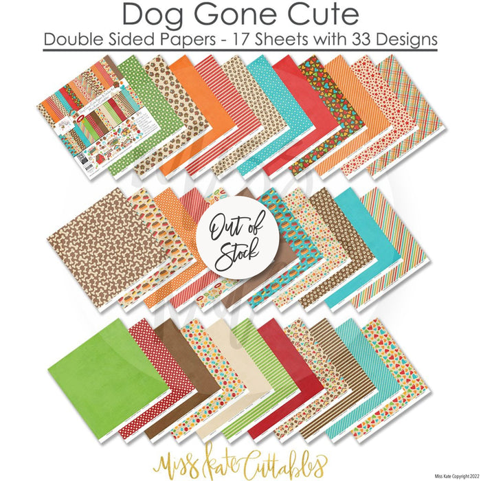 Bargain Bin - Dog Gone Cute Paper & Sticker Kit 12X12 (Ds)