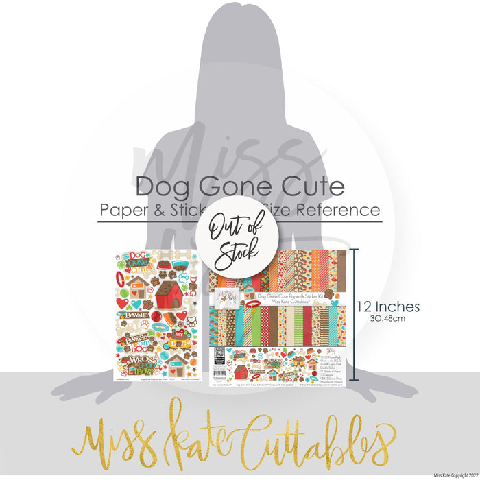 Bargain Bin - Dog Gone Cute Paper & Sticker Kit 12X12 (Ds)