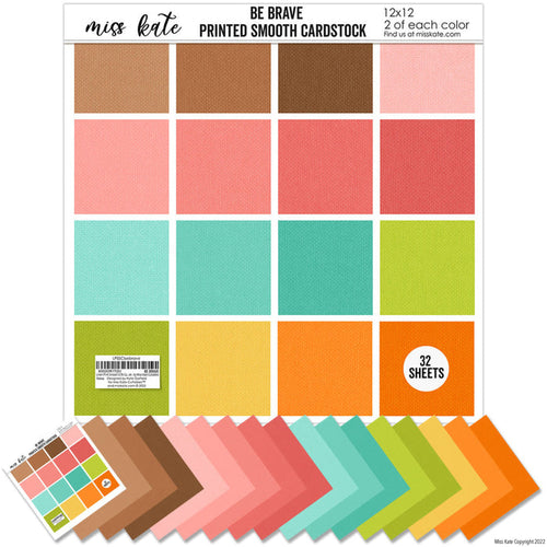 Be Brave - Linen Printed Smooth Cardstock Single-Sided