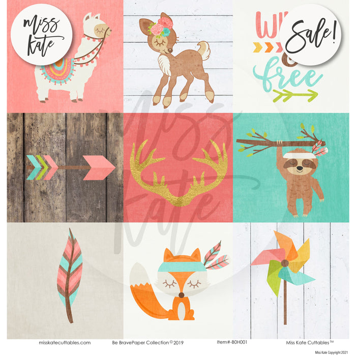 Be Brave - Paper & Sticker Kit 12X12 (Ds)