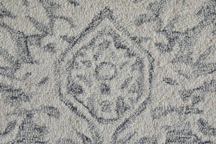 The Rug Corner Feizy Belfort Traditional Geometric - Gray/White  Belfort Traditional Geometric - Gray/White