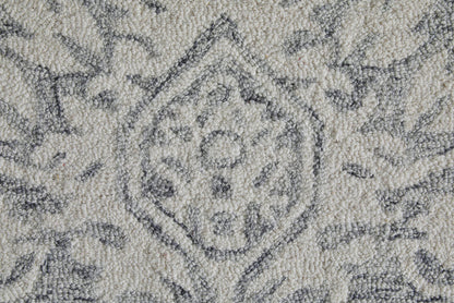 The Rug Corner Feizy Belfort Traditional Geometric - Gray/White  Belfort Traditional Geometric - Gray/White