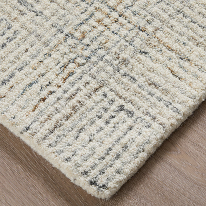 The Rug Corner Feizy Belfort Transitional Geometric - Ivory/Gray/Tan