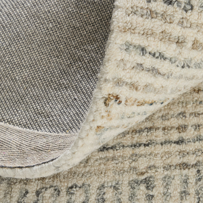 The Rug Corner Feizy Belfort Transitional Geometric - Ivory/Gray/Tan
