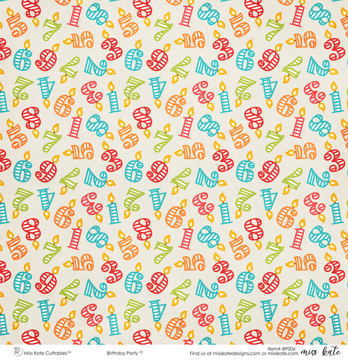 Birthday Party - Paper Pack Single Sided