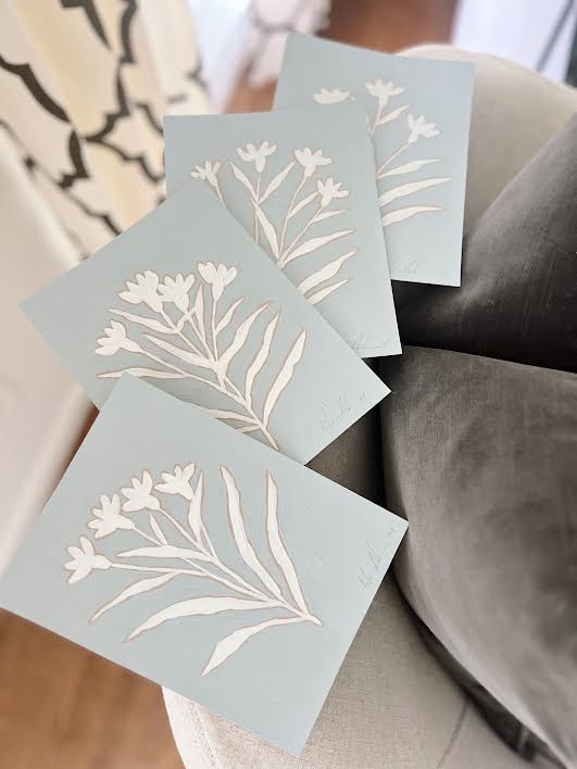 Blue and White Botanicals III