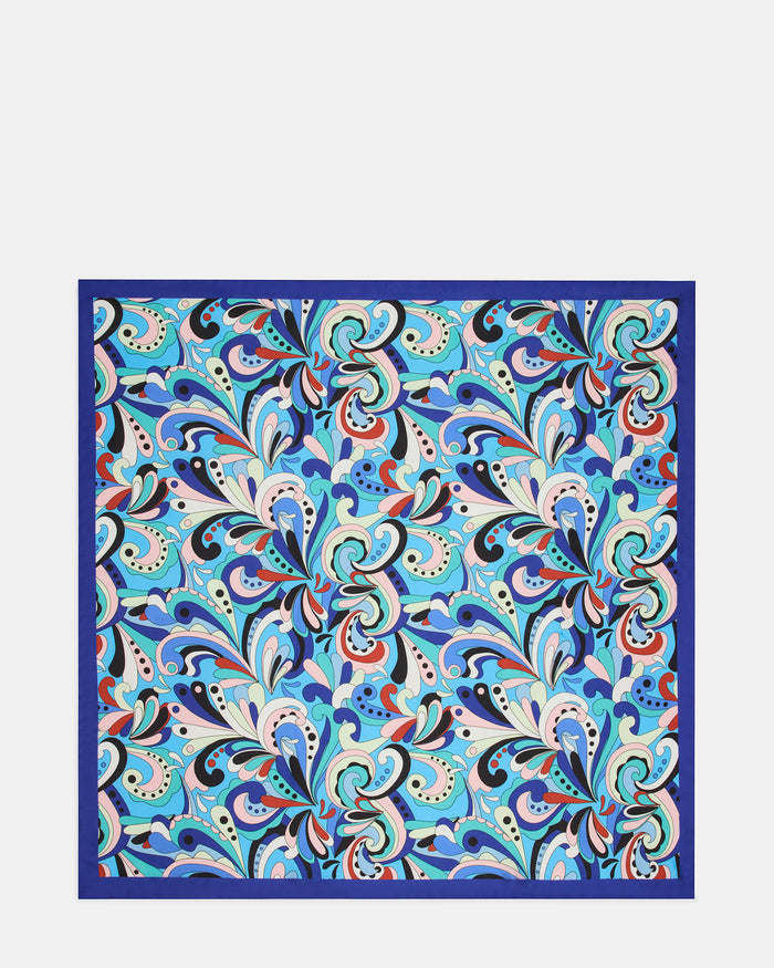 BLUE PRINTED SCARF