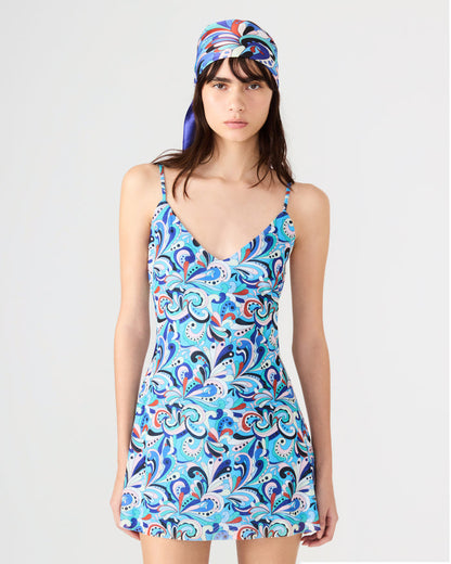BLUE PRINTED SCARF