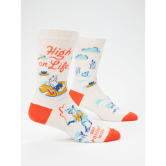 Blue Q Men's Socks 'High on Life'