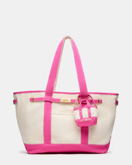 BOAT Bag Hot Pink Shoulder Strap Canvas Tote Handbag | Steve Madden