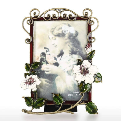 Branches & Flower Alloy Photo Frame - Display Memories in Style