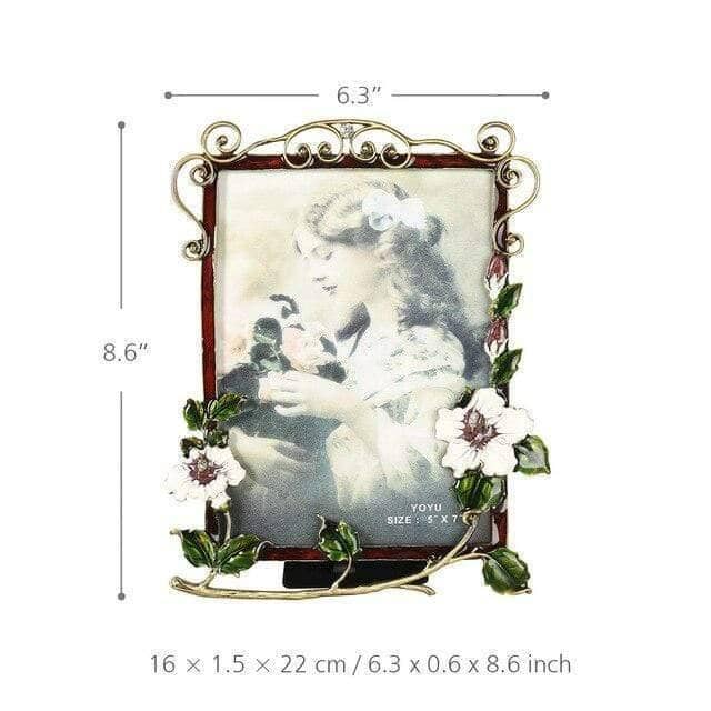 Branches & Flower Alloy Photo Frame - Display Memories in Style