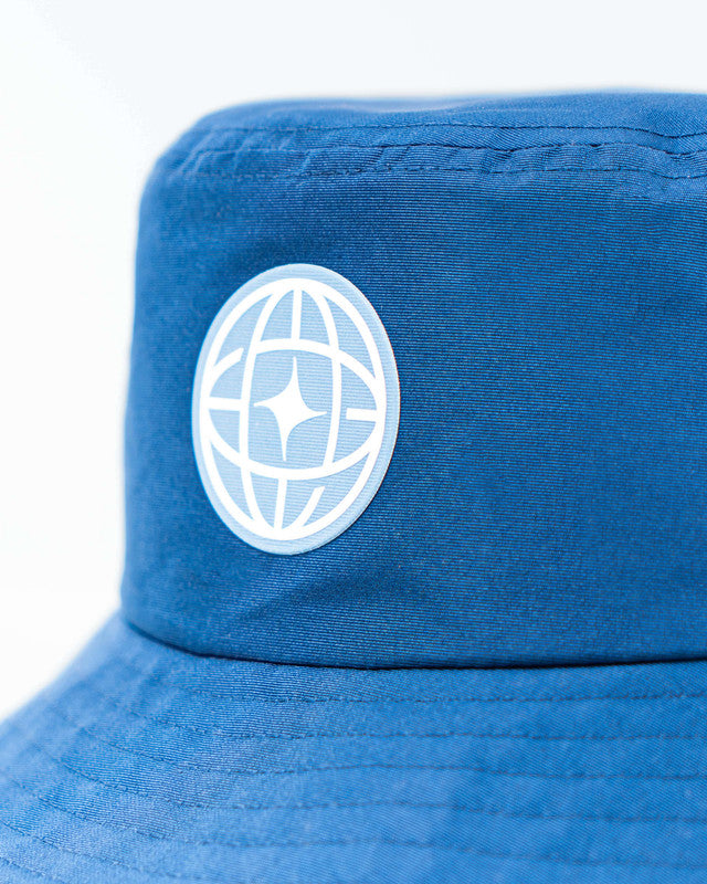 Bucket Hat MAJA® Costa, Azul marino, vista posterior, Poliéster, protección solar y estilo casual