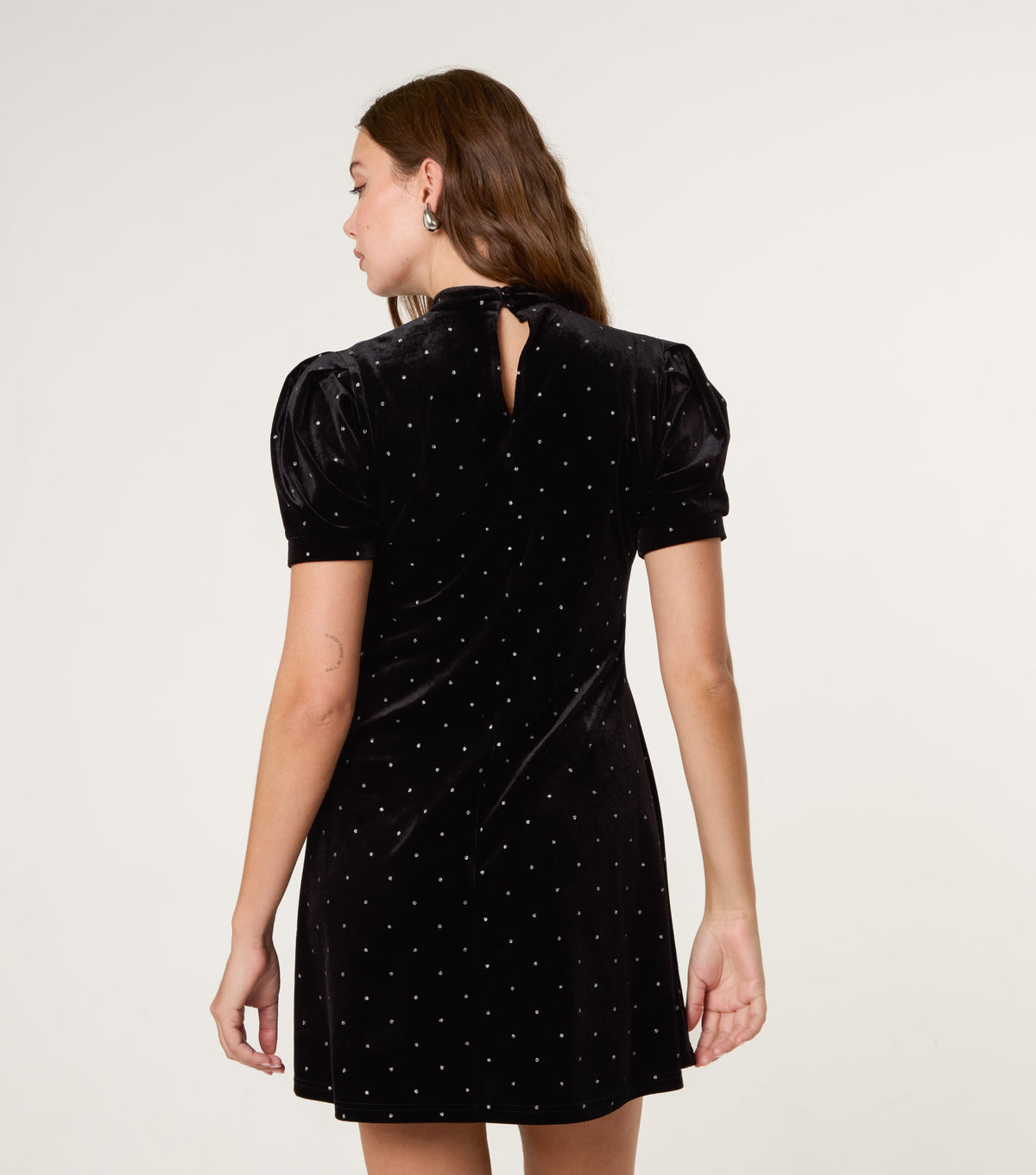 Polka Dot Puff Sleeve Dress