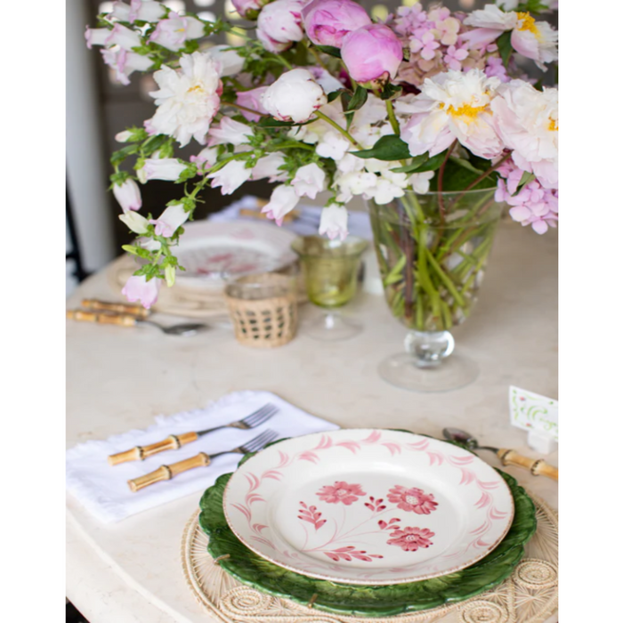 Casa Nuno Pink & White Dinner Plates