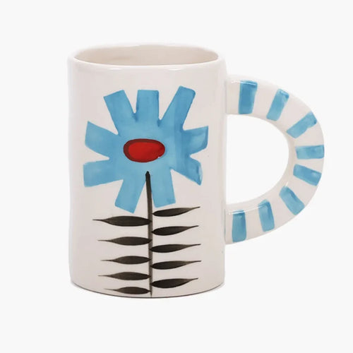 ChagoArt Ceramic Mug -  Blue Flower