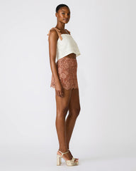 CINDI SKIRT MOCHA HEATHER