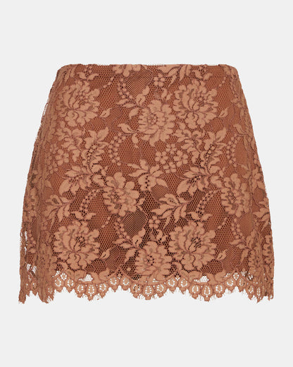 CINDI SKIRT MOCHA HEATHER