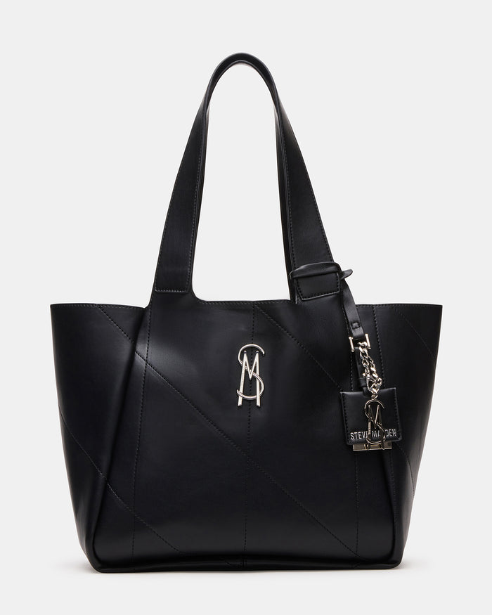 CLANCY Bag Black Large Slouchy Shoudler Strap Tote Handbag | Steve Madden