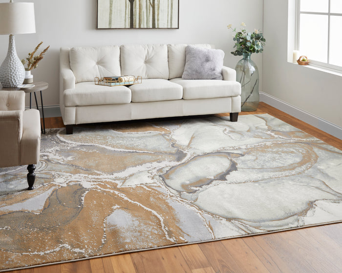 The Rug Corner Feizy Clio Modern Abstract - Gray/Brown