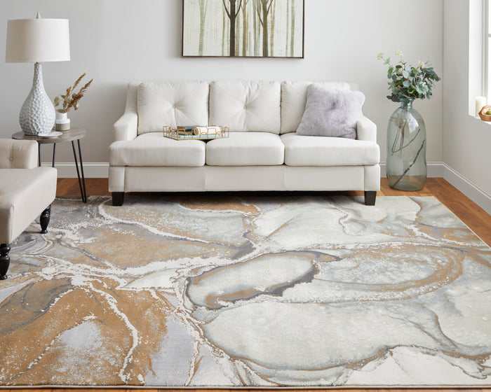The Rug Corner Feizy Clio Modern Abstract - Gray/Brown