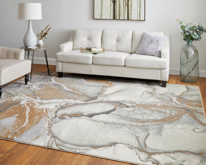 The Rug Corner Feizy Clio Modern Abstract - Gray/Brown