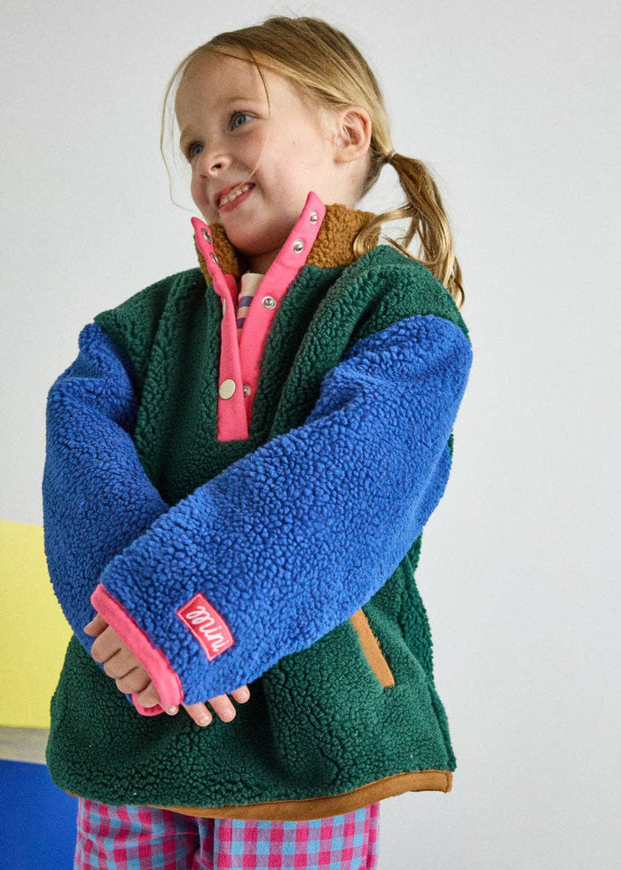 Color Block Fleece Pullover | Pink - Alice & Wonder