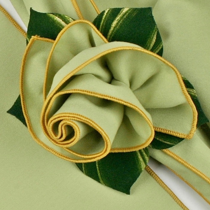 Color Trimmed Napkin Honeydew/Gold - Maisonette Shop